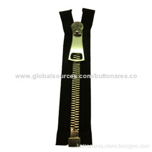 15# Metal Zipper, Euro-teeth, Metal Stop, DTM Tape, O/E